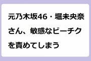 元乃木坂46・堀未央奈さん、敏感なビーチクを責めてしまう！座りミニスカ太腿＆腋全開セクシーポーズ