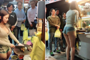 【画像】台湾の市場　美女がショートパンツで肉を切る姿見たさに客が殺到し売上が4倍にｗ
