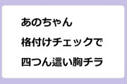 あのちゃん　格付けチェックで四つん這い胸チラ