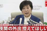 【悲報】小池百合子「お願い！今夜は外出しないでッ！！」