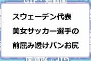 スティナ・ブラクステニウス｜スウェーデン代表美女サッカー選手の前屈み透けパンお尻