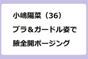 小嶋陽菜（36）　ブラジャー＆ガードル姿で腋全開ポージング