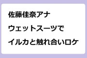 佐藤佳奈アナ　ウェットスーツでイルカと触れ合いロケ