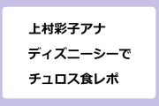 上村彩子アナ　東京ディズニーシーでチョコレートチュロス食レポ