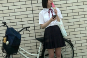 【エロ動画】 とある田舎で下校中の自転車通学女子に目を付けてハメてみた