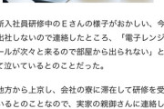 【悲報】新入社員さん、電子レンジに次々とメールが来て部屋から出られないとむせび泣く