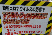 コロナの影響でオナホールなど性的な玩具販売が売上が急増するｗｗｗｗｗ