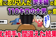 大男「ｶﾞｱｱｱｧｧｧ!!!」泥旦那「…」泥ママ「やめて!!夫がﾀﾋんじゃう!!」→盗む相手を間違えた泥夫婦の末路…【2ch修羅場スレ・ゆっくり解説】