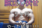 【朗報】１日たった20回の腕立て伏せで体重が63のヒョロガリから70になったｗｗｗｗｗｗｗｗｗｗｗｗｗｗｗｗｗｗｗｗｗ