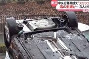 【悲報】雪のせいで横転事故起こした車のタイヤｗｗｗｗｗｗ