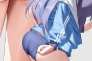 【画像】食い込みを直してた女の子「チラチラ見過ぎです・・・エッチ💢」