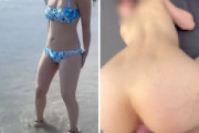 【エロ動画 素人】 海外「日本のビーチはヤリ放題かよｗ」⇒ 巨乳♀をナンパして即セ○クスする動画が話題に