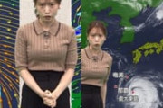 グッド!モーニング天気予報で舩橋沙貴キャスターのおっぱいが巨乳パツパツ事故