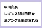 中川安奈　レギンス開脚股間を良アングルで撮影される