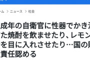 【悲報】自衛隊上官、ちんぽでかき混ぜたカクテル（cock-tail）を部下に飲ませていた