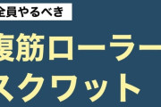 正直、腹筋ローラーとスクワットだけやってれば良いよなｗｗｗ