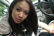 シェリー 超美人な彼女とドライブデート！車内でデカチンを手コキやフェラされて射精させられちゃう！