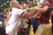 【悲報】ドイツのプロサッカー選手、スタンドに乗り込んで相手チームのサポーターと格闘