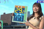 【画像】汗だくで天気を伝えるお天気お姉さんがエチエチｗｗ
