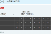【速報】甲子園決勝、慶応が仙台育英に圧勝wwwwwwwwフサフサ日本一で高校野球部のムダな坊主終了へ・・・競技人口増加には期待の声も