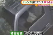 “レンガ”投げ付け・・・車14台破壊　被害総額200万円(2021年10月18日)