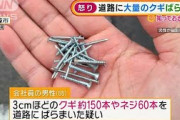 「パンクさせようと」恨み？道路に大量の釘ばらまく(2021年9月27日)